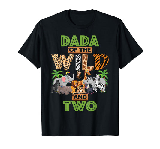2nd Birthday Zoo Safari Jungle Dada Of The Wild and Two T-Shirt