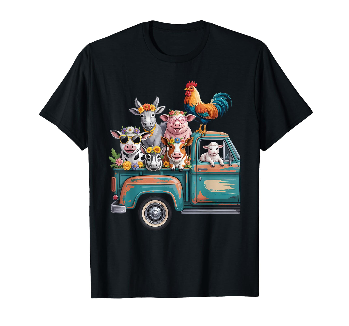 Farm Truck Animal Farmer Wife Cowgirl Life Men Women Kids T-Shirt