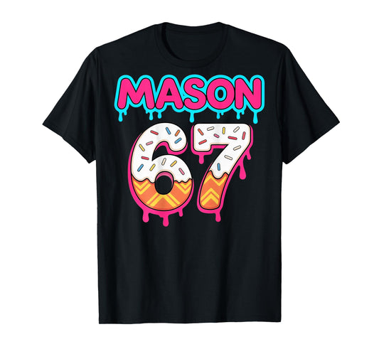 (On Back) Six Seven Ice Cream Drip Sport 67 Mason Meme T-Shirt