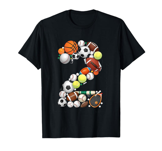 Born 2 Ball Sports Lover Multi-Sport design T-Shirt