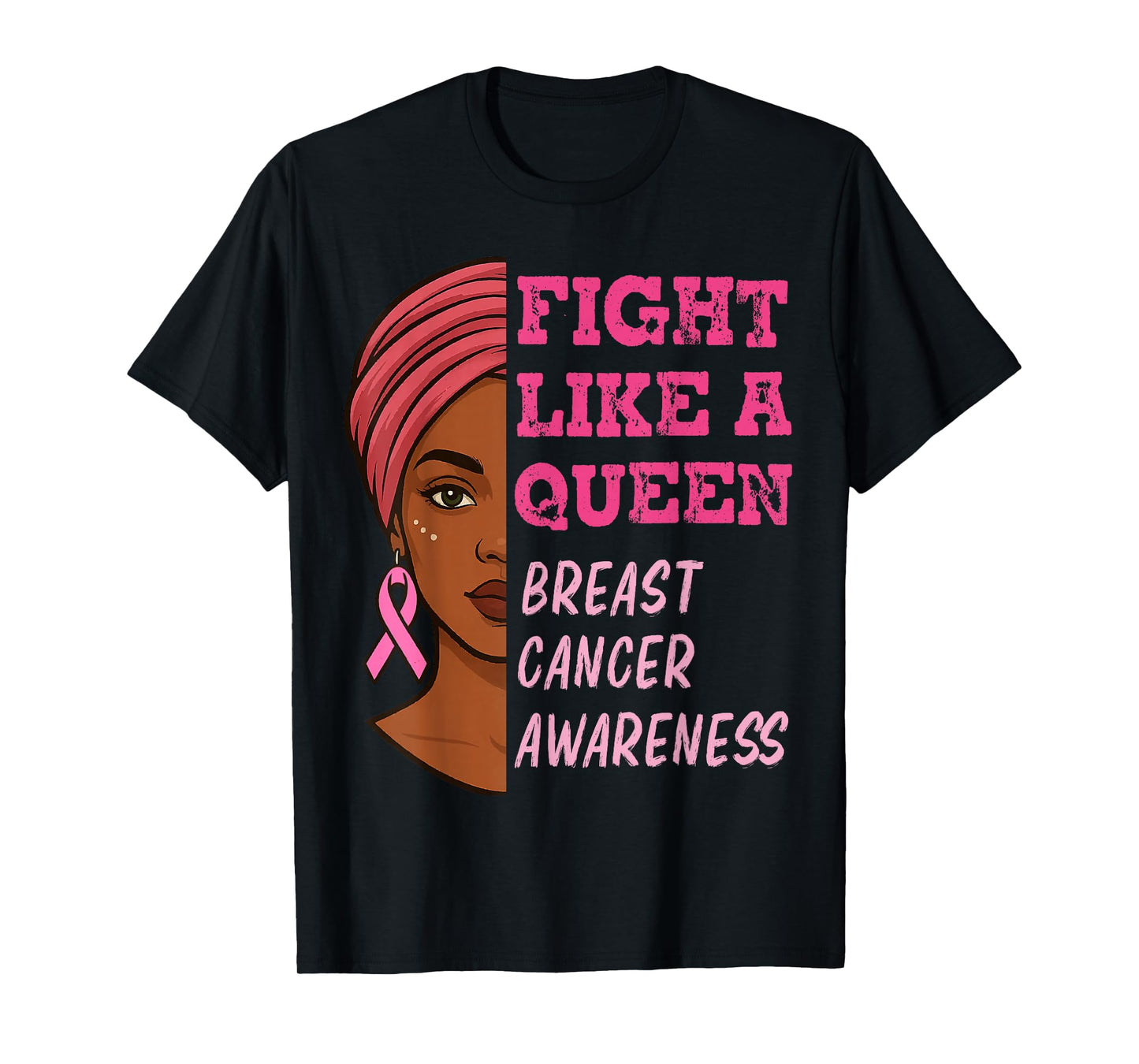 Breast Cancer Awareness Black Women Pink Ribbon Survivor T-Shirt