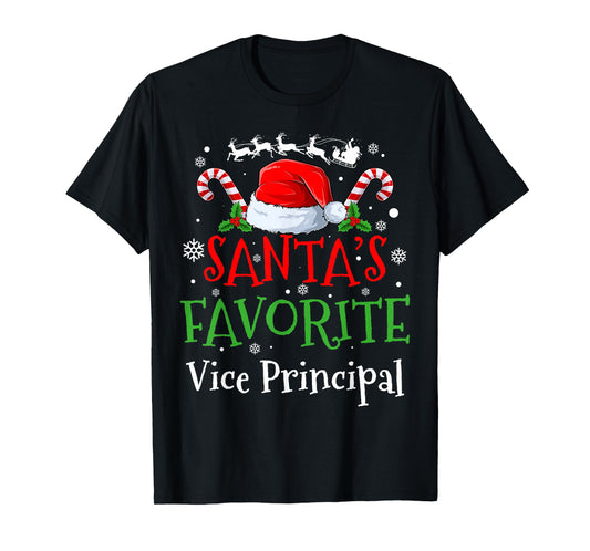 Santa's Favorite Vice Principal Christmas Party T-Shirt