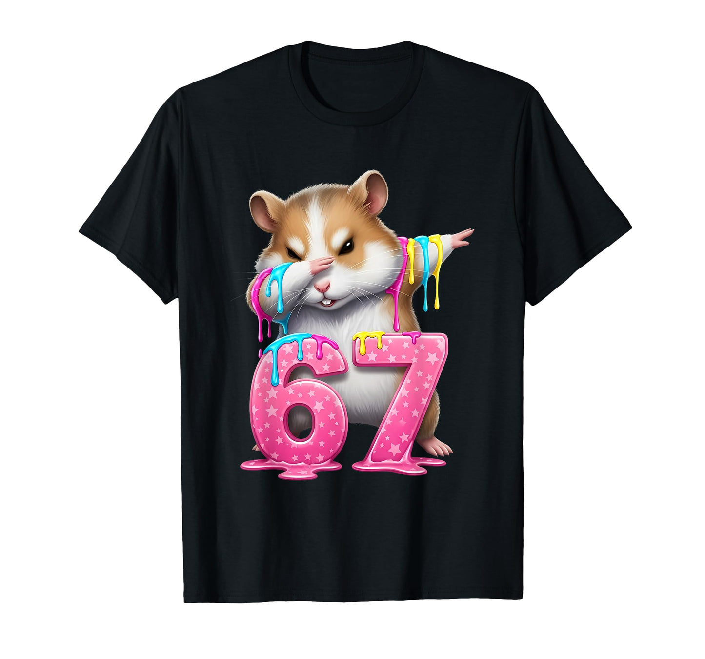 67 Animals Funny 67 Brainrot Youth Kids Hamster 67 T-Shirt