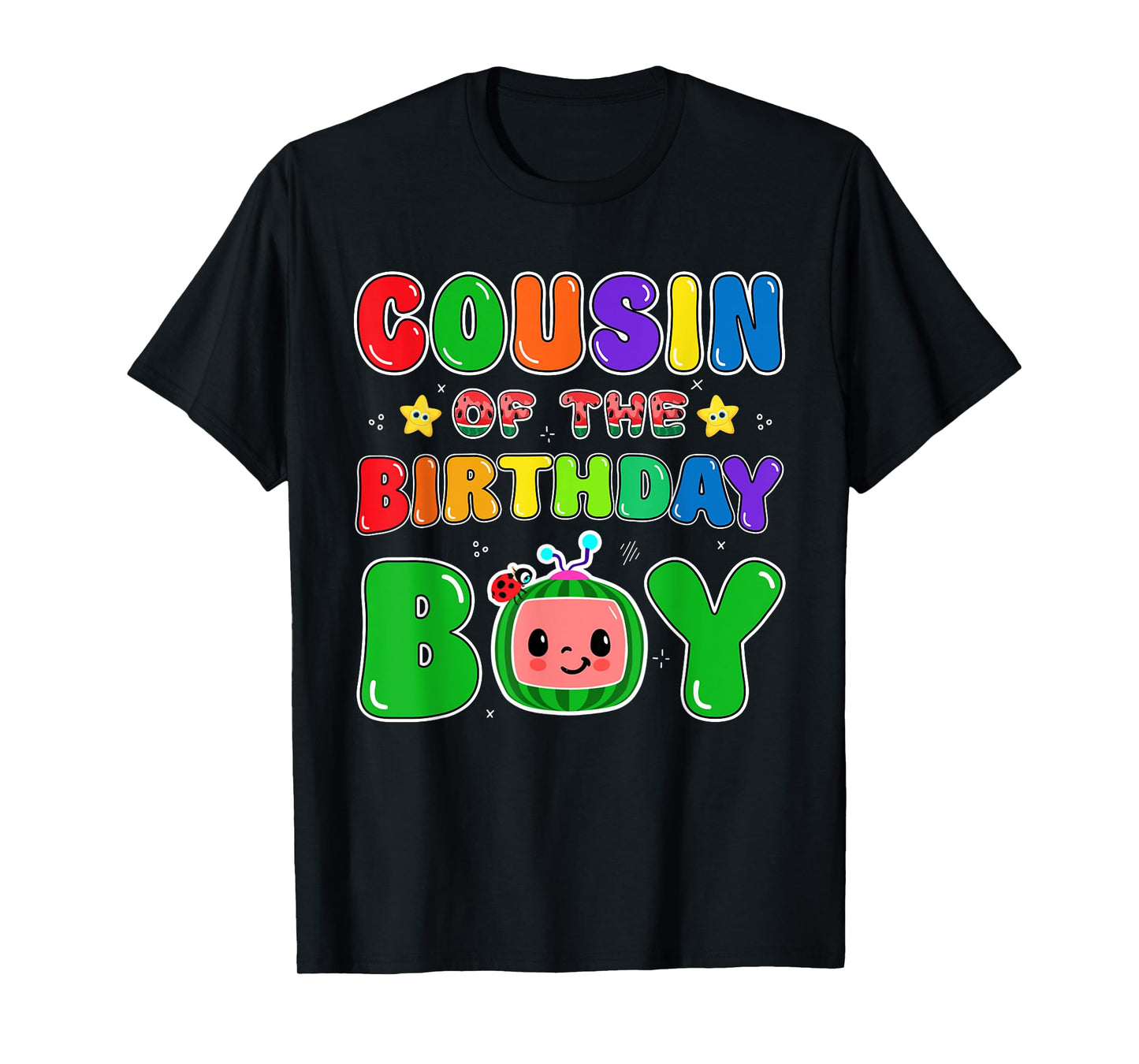 Cousin of The Birthday Boy Funny Melon Family Party Matching T-Shirt