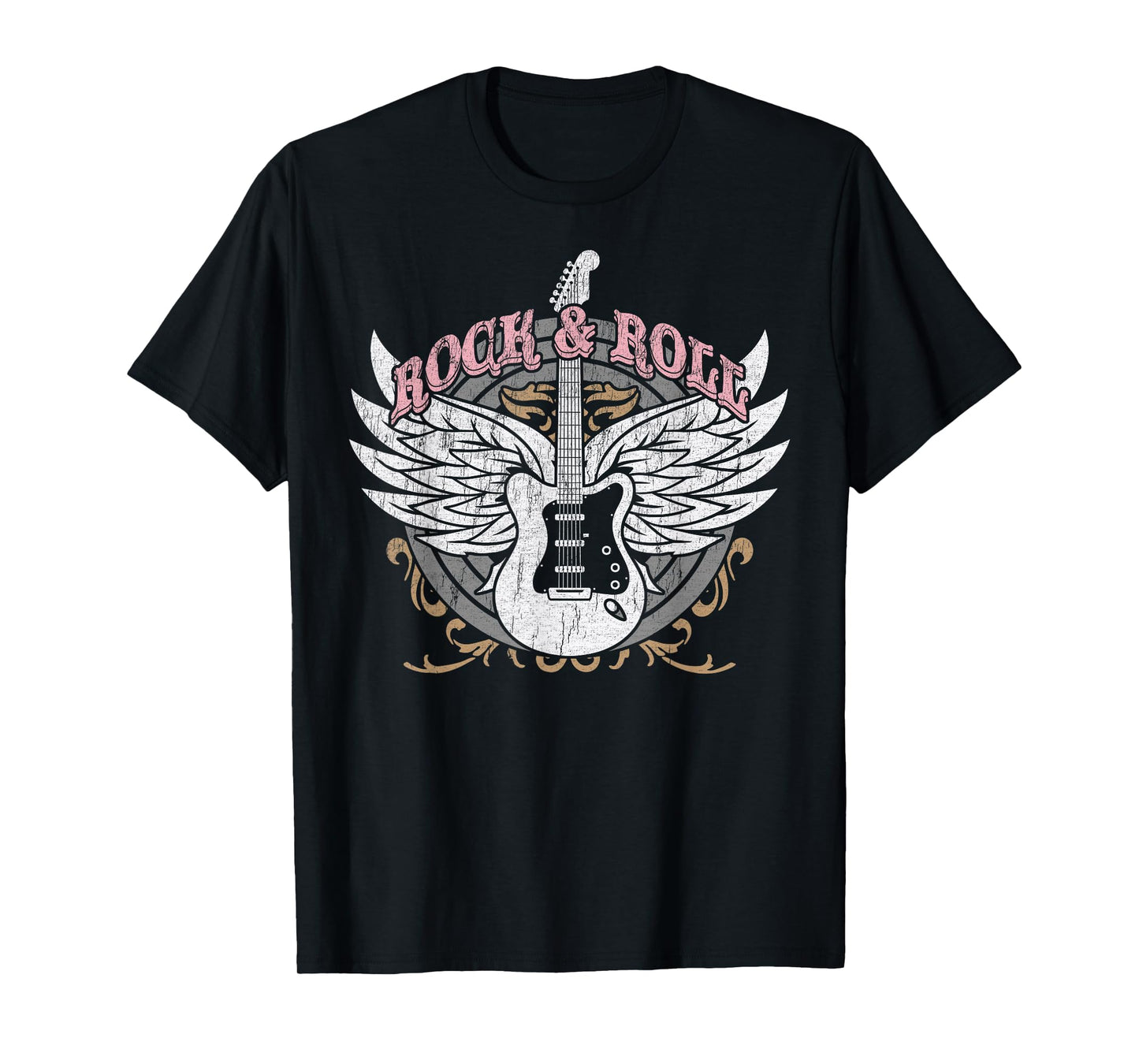 Rock and Roll Guitar Vintage ROCK Women Music T-Shirt