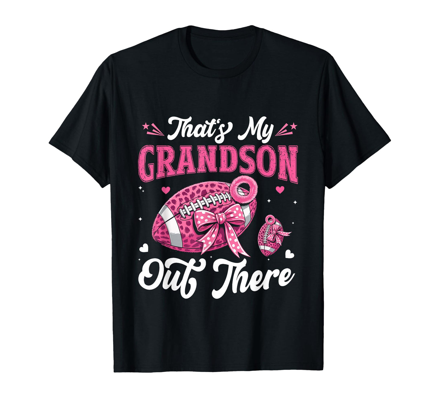 That's My Grandson Out There Football Grandma Grandpa Funny T-Shirt