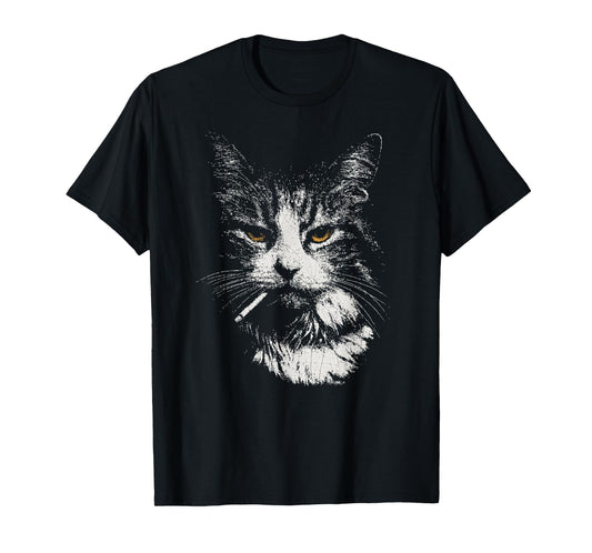 Funny Cool Cat Smoking Funny Meme Cigarette Cat Gang Vintage T-Shirt
