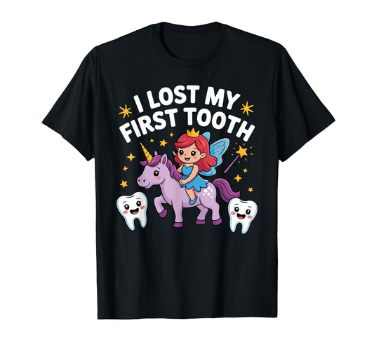 First Lost Tooth Design for Kids Boys Girls Lost First Tooth T-Shirt