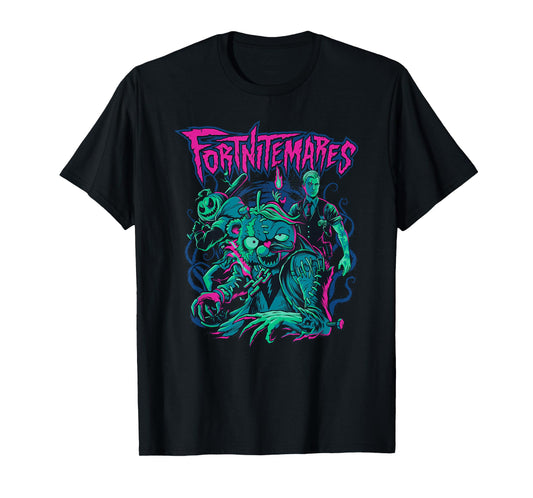 Fortnite Halloween Fortnitemares Retro Horror Group Shot T-Shirt