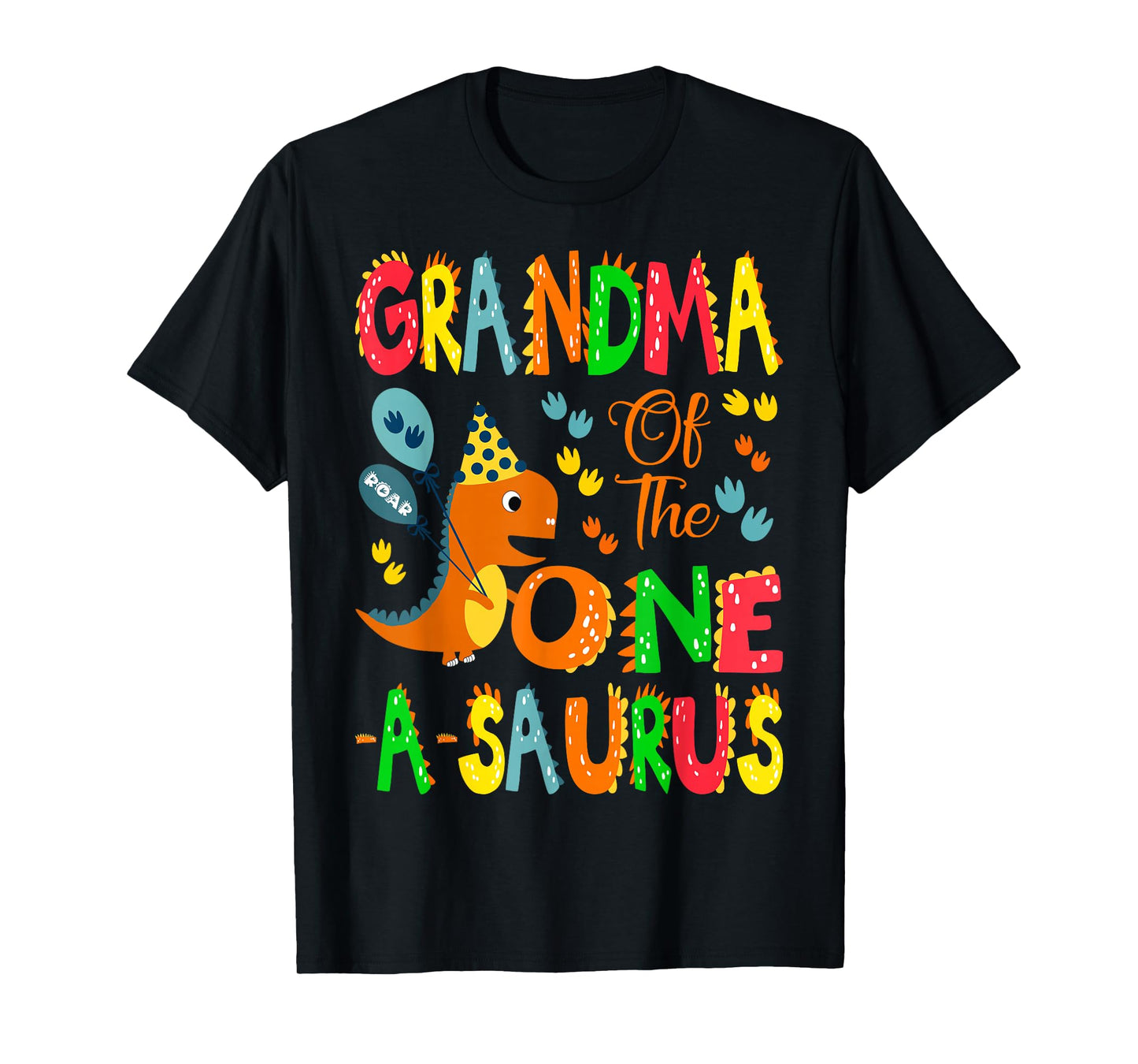 Grandma of The One-A-Saurus 1st Birthday Boy Dinosaur Lover T-Shirt