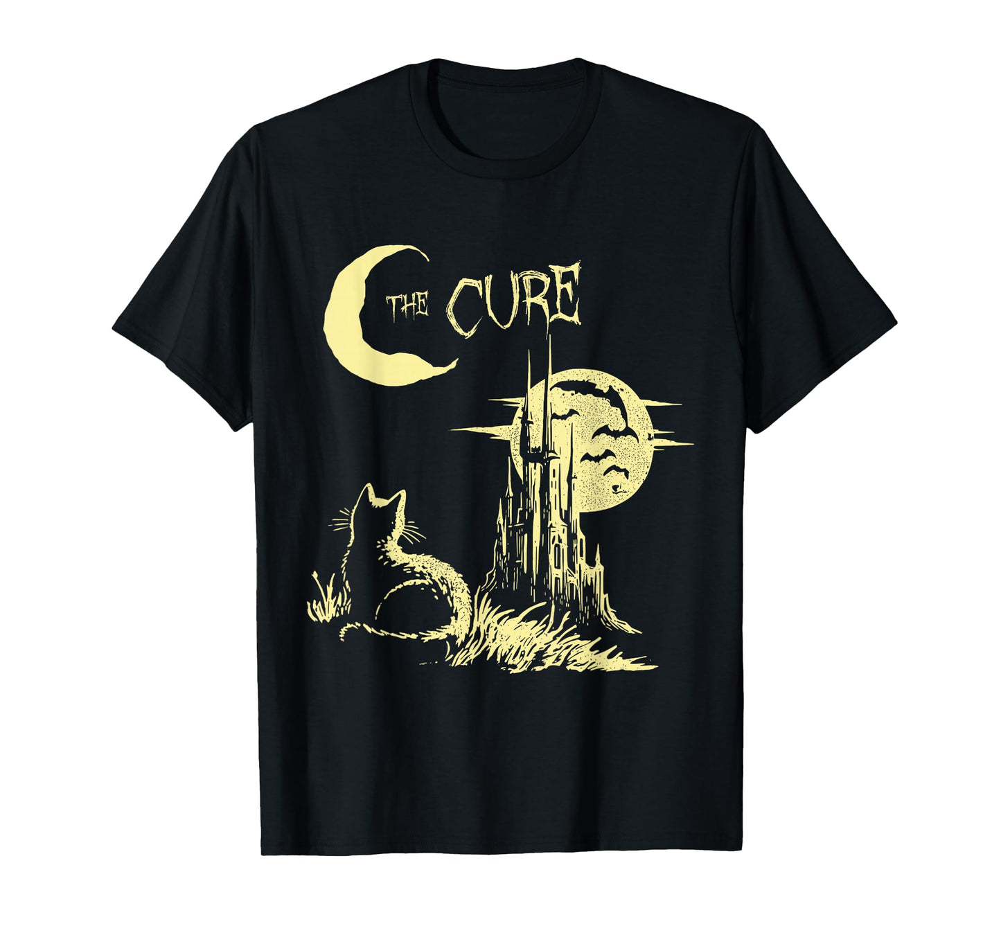 Retro The Cure Cat Gothic Cat Lover Men Women Kids T-Shirt