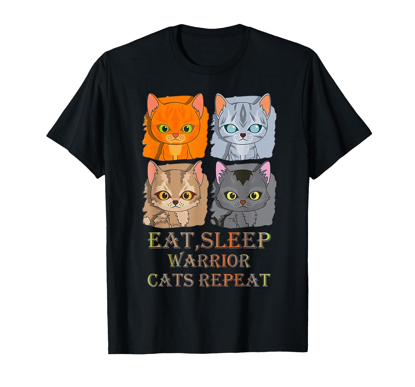 Eat Sleep Warrior Cats Repeat T-Shirt