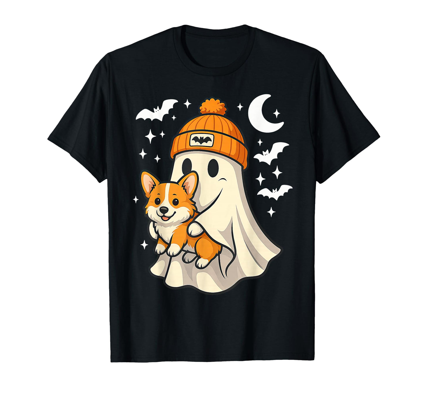 Ghost Pembroke Welsh Corgi Dog Lover Halloween Men Women T-Shirt