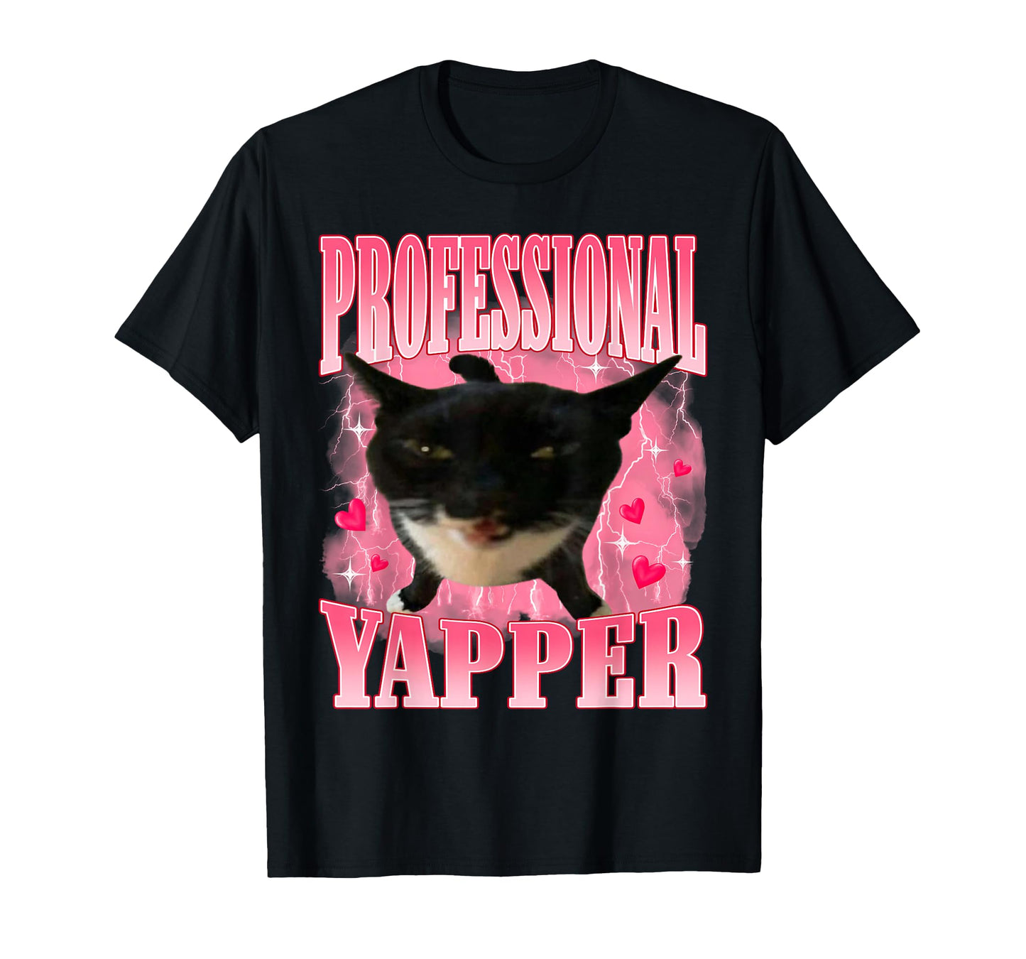 Professional Yapper Cat Funny Oddly Specific Dank Meme T-Shirt