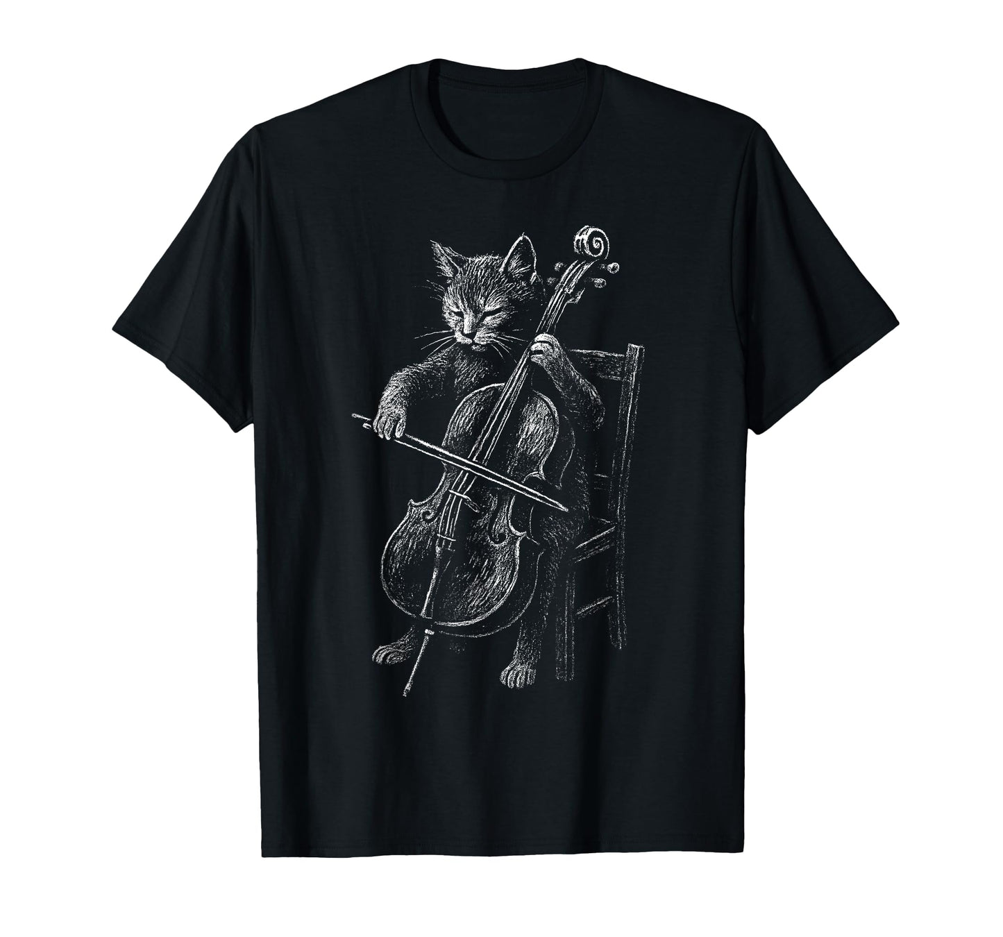 Cat Playing Cello Funny Musician Music Musical Instrument T-Shirt