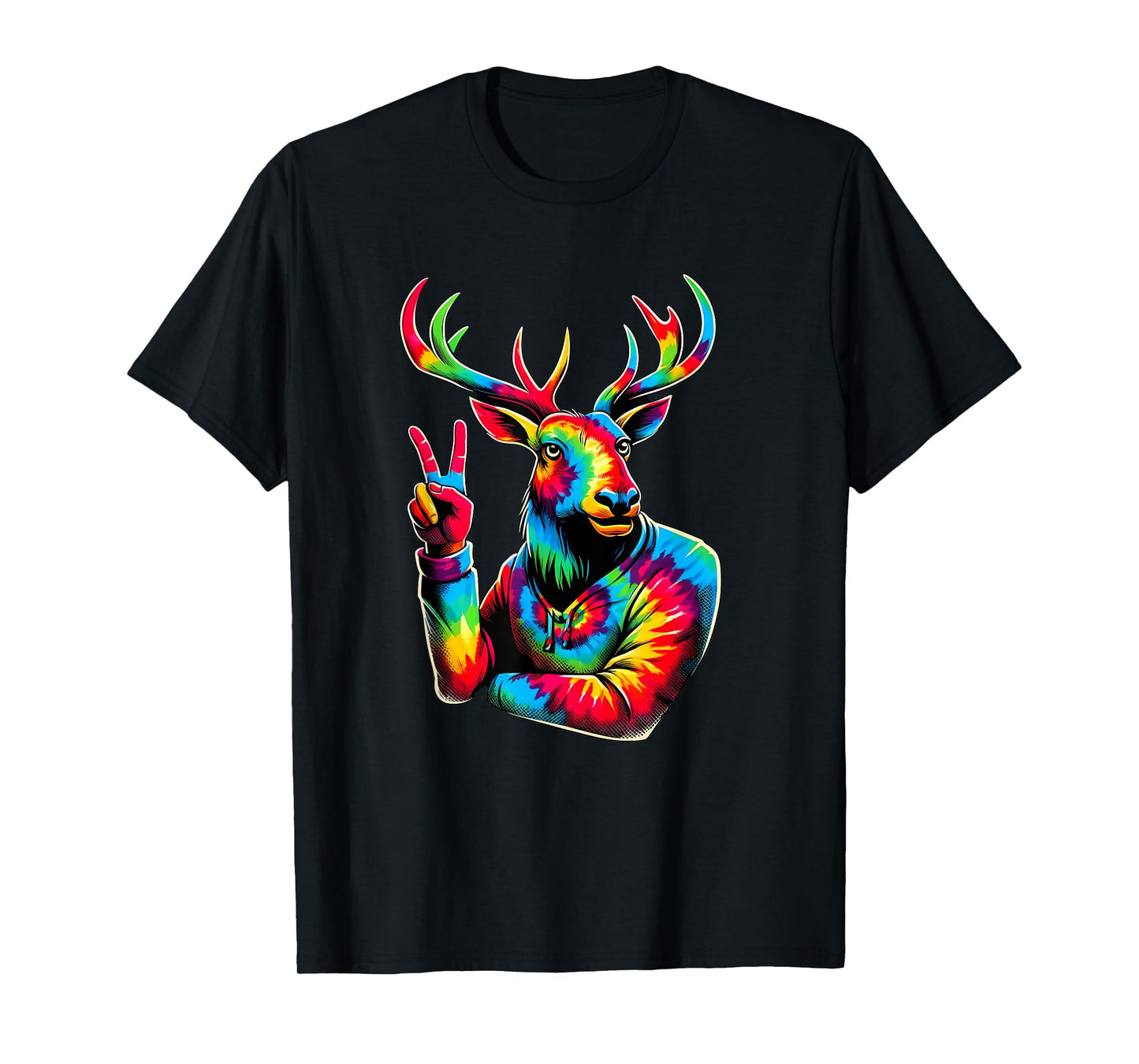 Peace Sign Tie Dye Elk T-Shirt