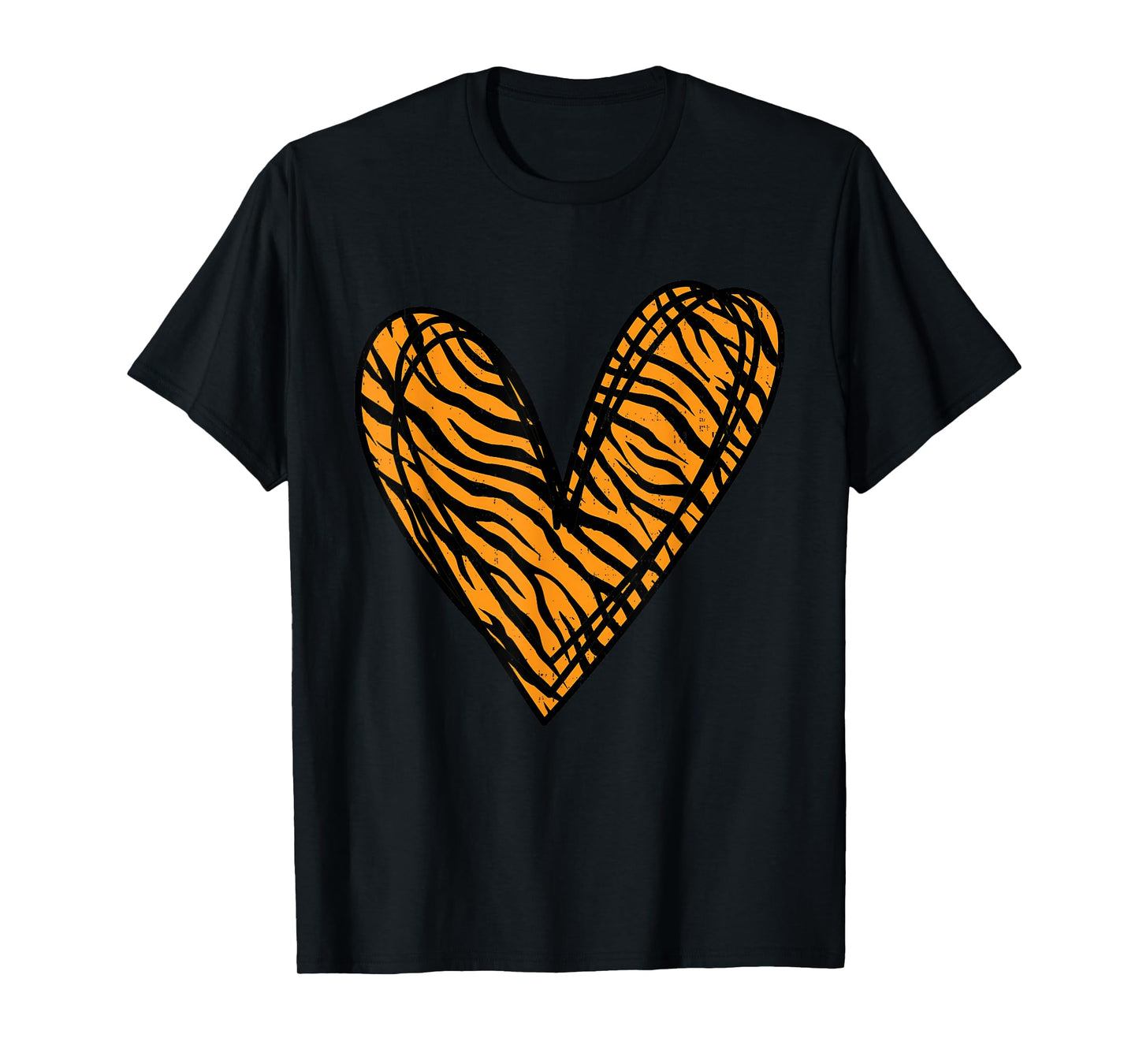Heart Tiger Print Wild Love Animal Valentines Day Jungle T-Shirt