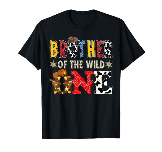 Brother of The Wild One 1St Birthday Boy Western Cowboy T-Shirt