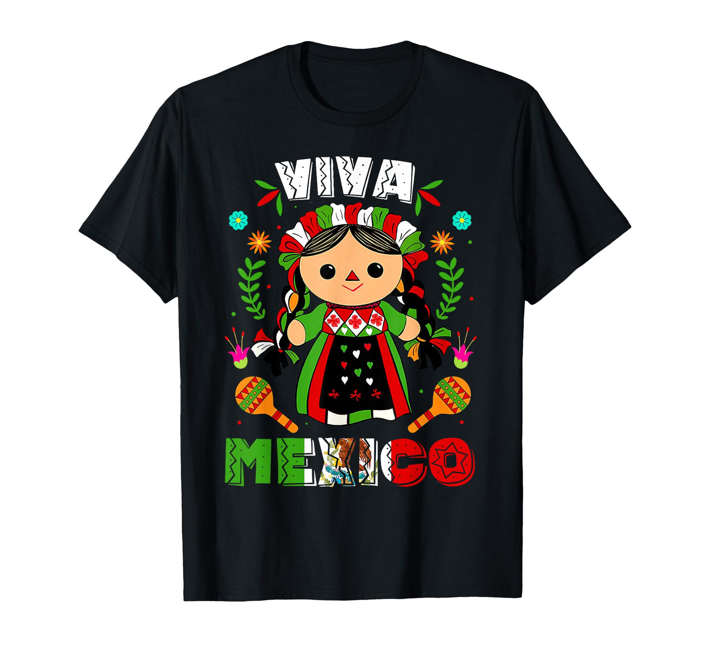 Viva Mexico Kids Independence Day Funny Dance Mexican T-Shirt