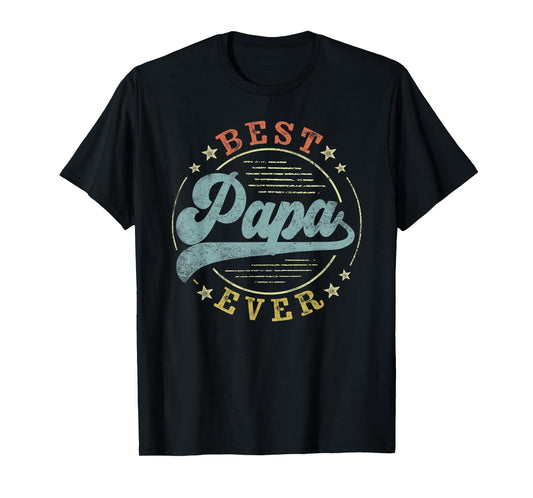 Best Papa Ever Father's Day Papa Gifts Vintage Emblem T-Shirt