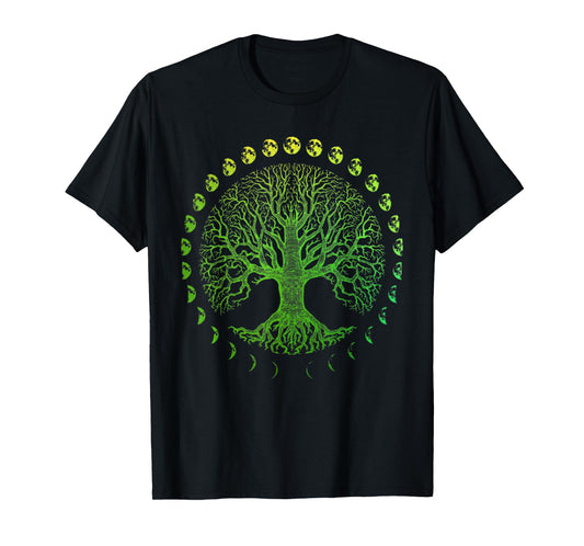 Tree of Life Phases of the Moon Gift - Earth Day T-Shirt