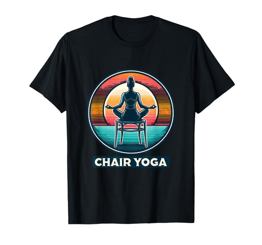 Serene Sunrise Chair Yoga Enthusiast Design T-Shirt
