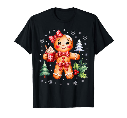 Cute Gingerbread Christmas Snow T-Shirt