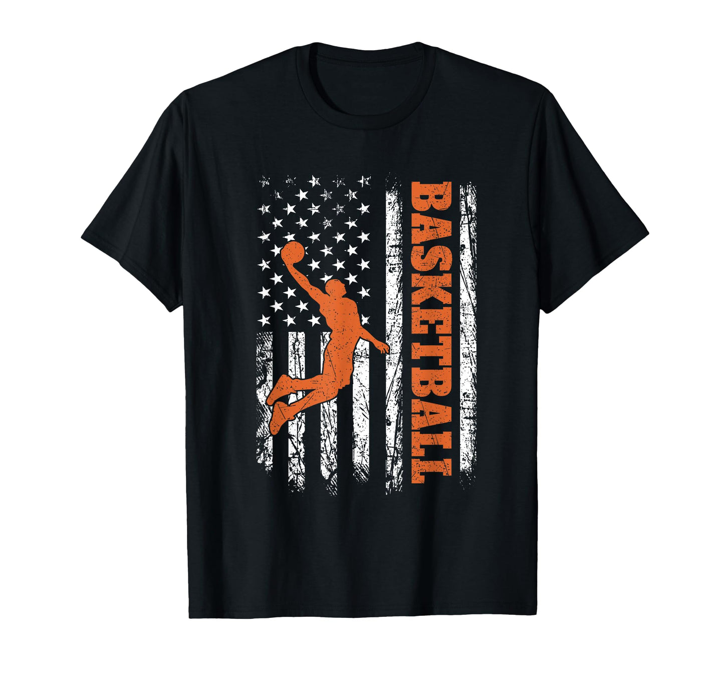 Patriotic Basketball Player US Flag Basketball Coach T-Shirt