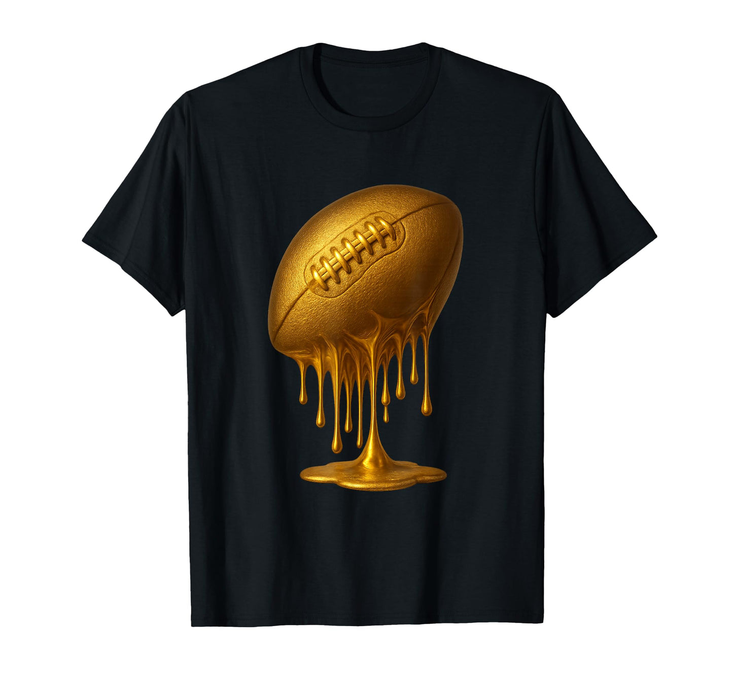 Dripping Gold Drip Football Game Day Player Coach Baller T-Shirt