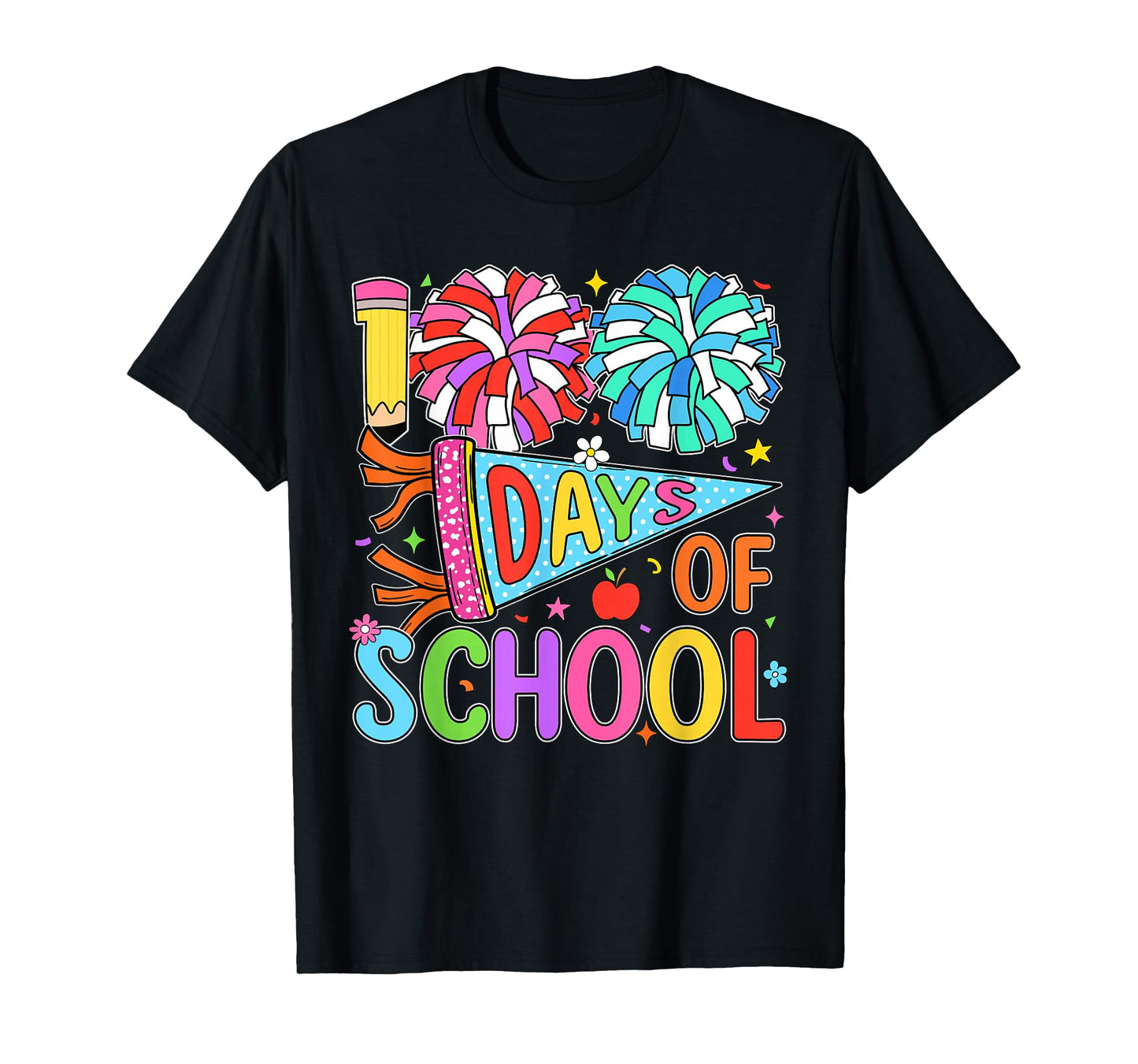 Preppy 100 Days of School 100 Days Smarter Boys Girls Kids T-Shirt