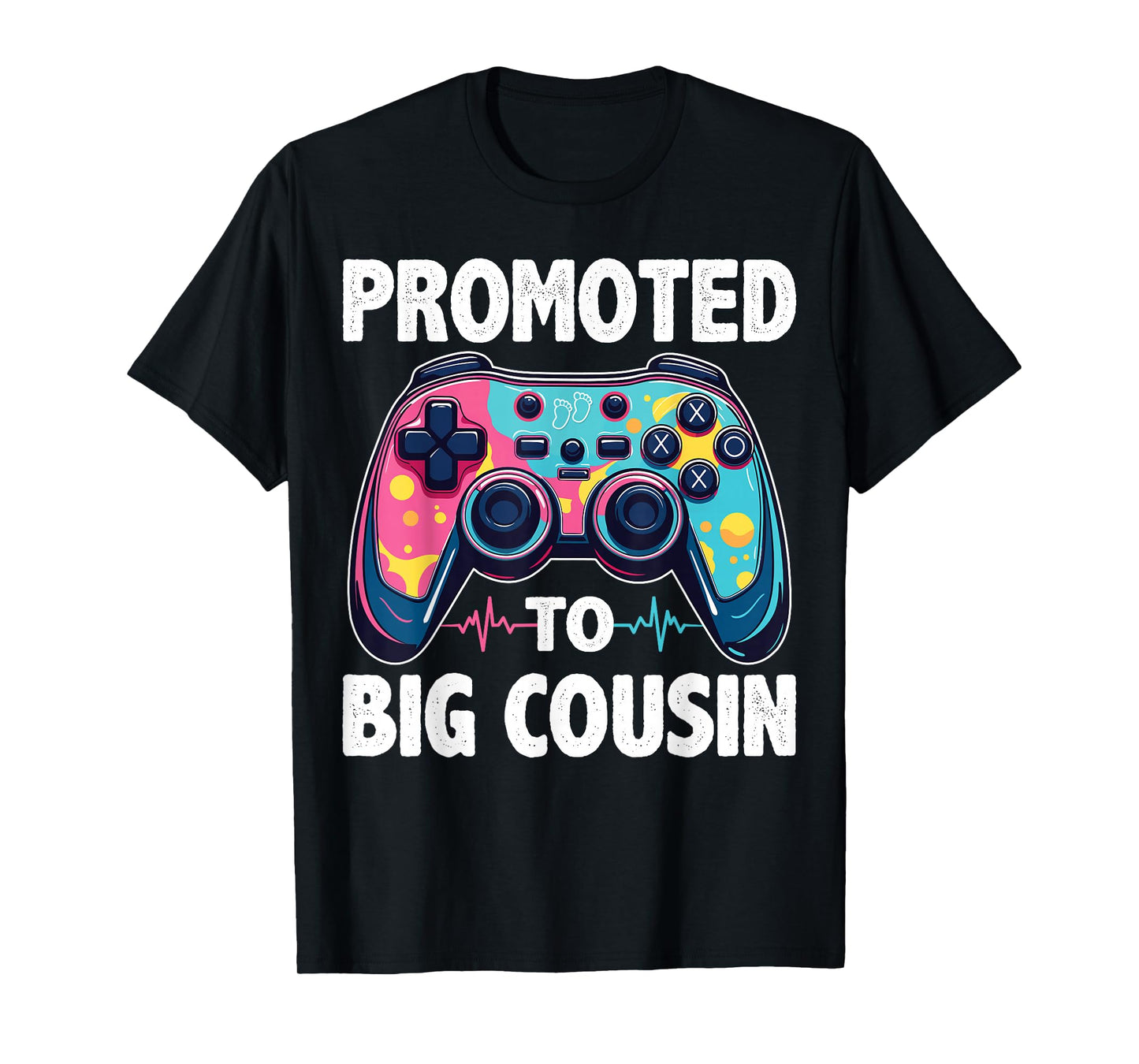 Video Gamer Gender Reveal Party Promoted To Big Cousin T-Shirt