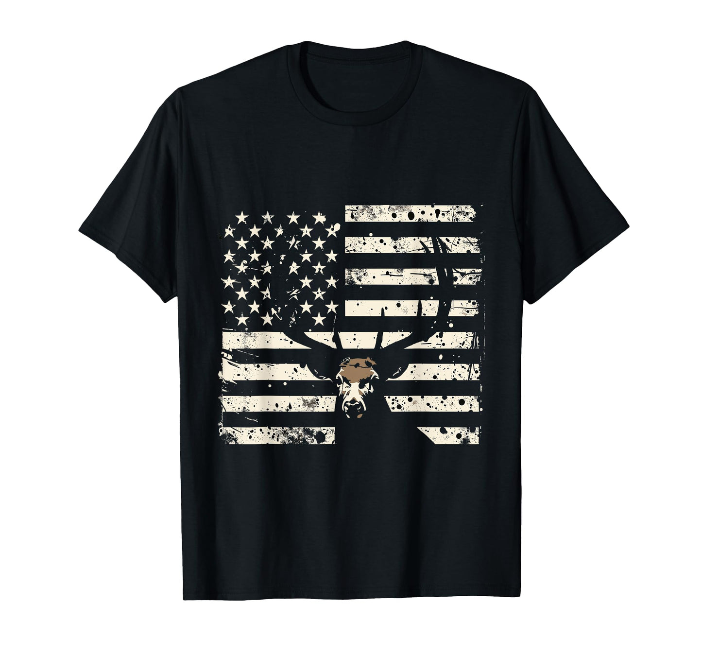 American Flag Camouflage Outdoor Antlers Deer Women Kids Men T-Shirt