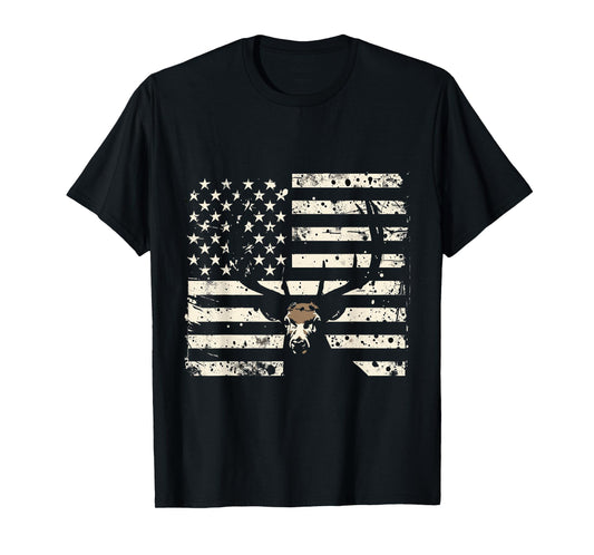 American Flag Camouflage Outdoor Antlers Deer Women Kids Men T-Shirt