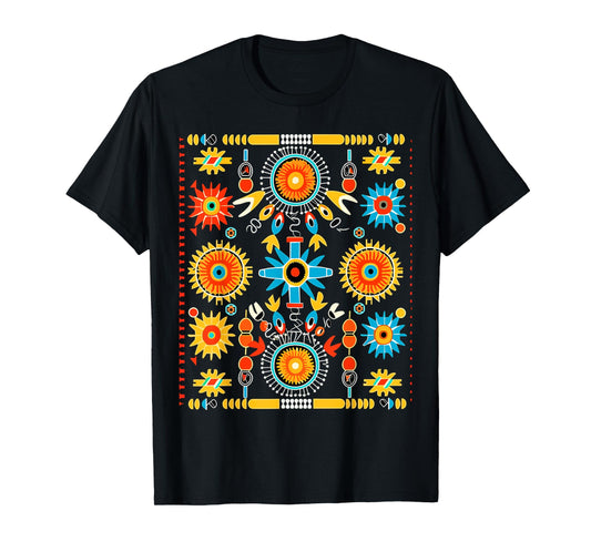 Native American Tribal Art Navajo Textile Design Style T-Shirt