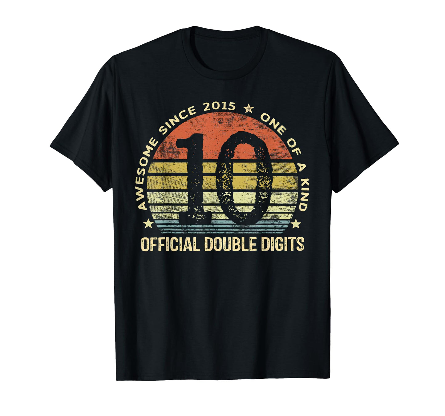 Awesome Since 2015 Official Double Digits 10 Year Old BDay T-Shirt