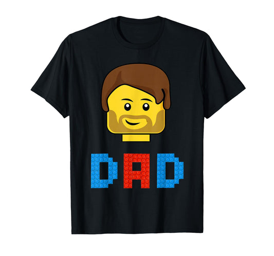 Unique Family Dad Master Builder Building Bricks Blocks T-Shirt