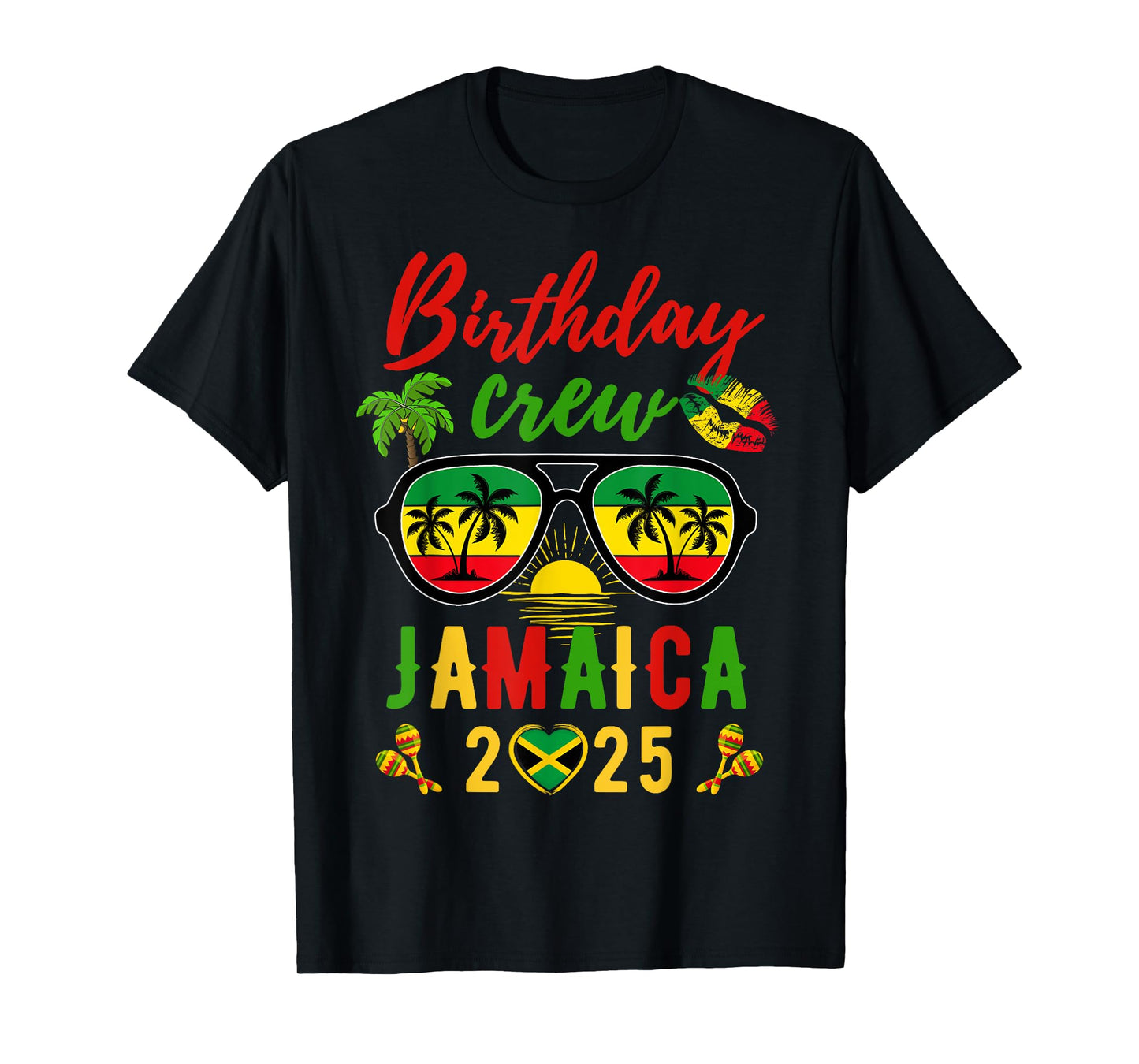 Birthday Queen King Jamaica Girls Trip 2025 Women Matching T-Shirt