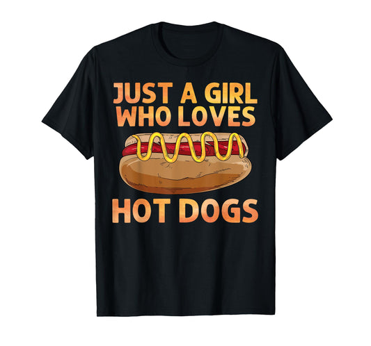 Funny Hot Dog Art For Girls Women Hotdog Stand Lover Hot Dog T-Shirt