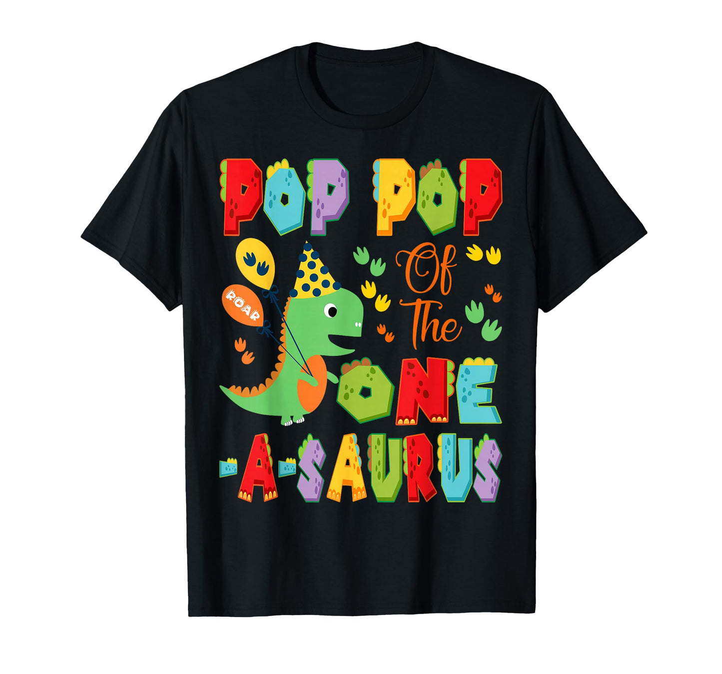 Pop Pop Of The One-A-Saurus 1St Birthday Boy Dinosaur T-Shirt