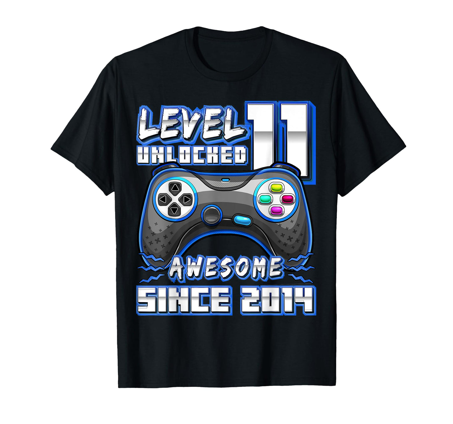 11th Birthday Boy Level 11 Gamer 11 Year Video Game Party T-Shirt
