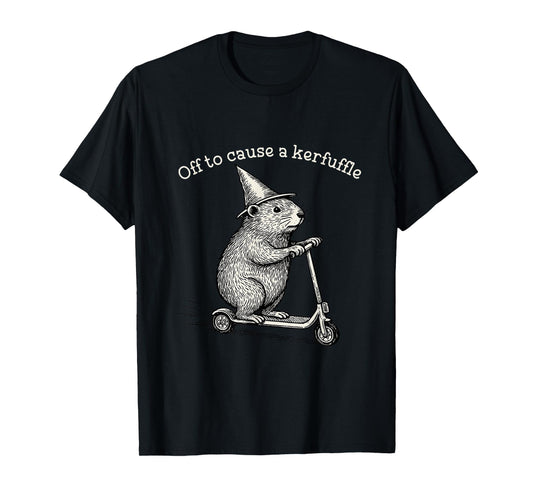Off to Cause A Kerfuffle Funny Capybara Meme T-Shirt