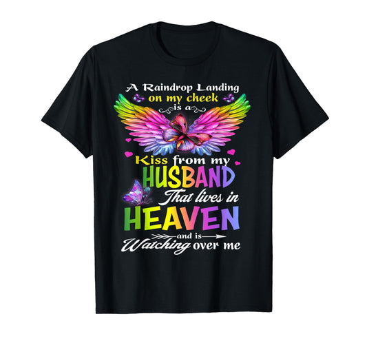 Half Of My Heart Is In Heaven With My Husband My Angel T-Shirt