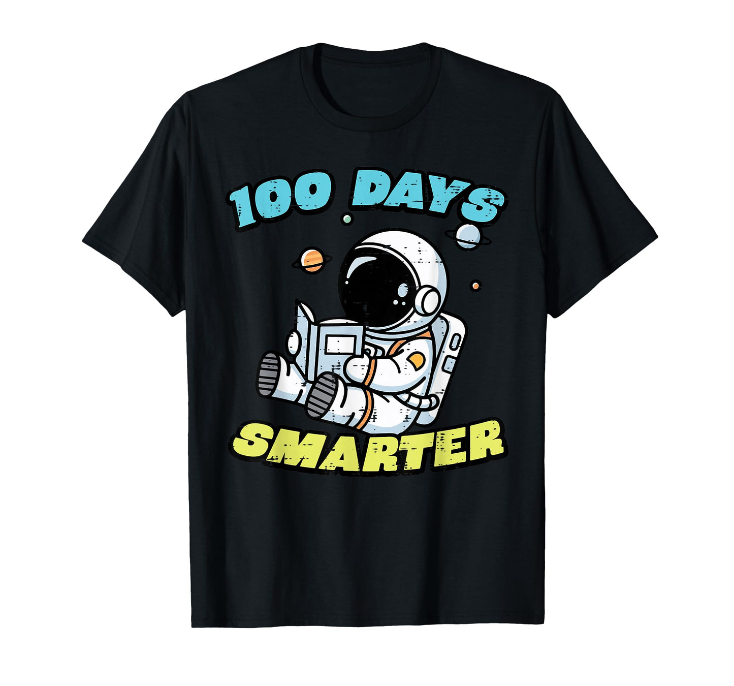 100th Day of School Astronaut 100 Days Smarter Boys Kids T-Shirt
