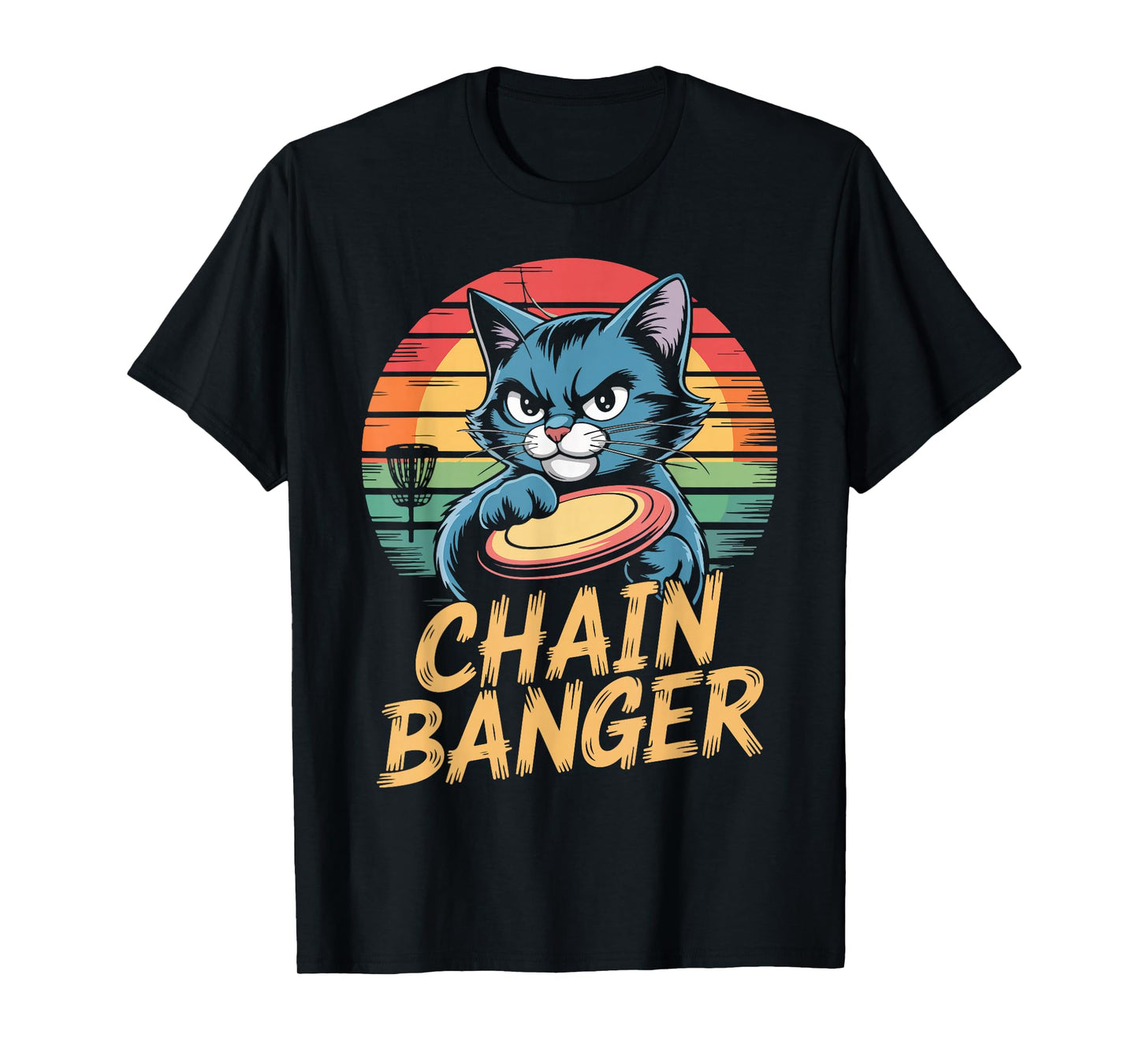 Chain Banger Disc Golf Cat Humor T-Shirt