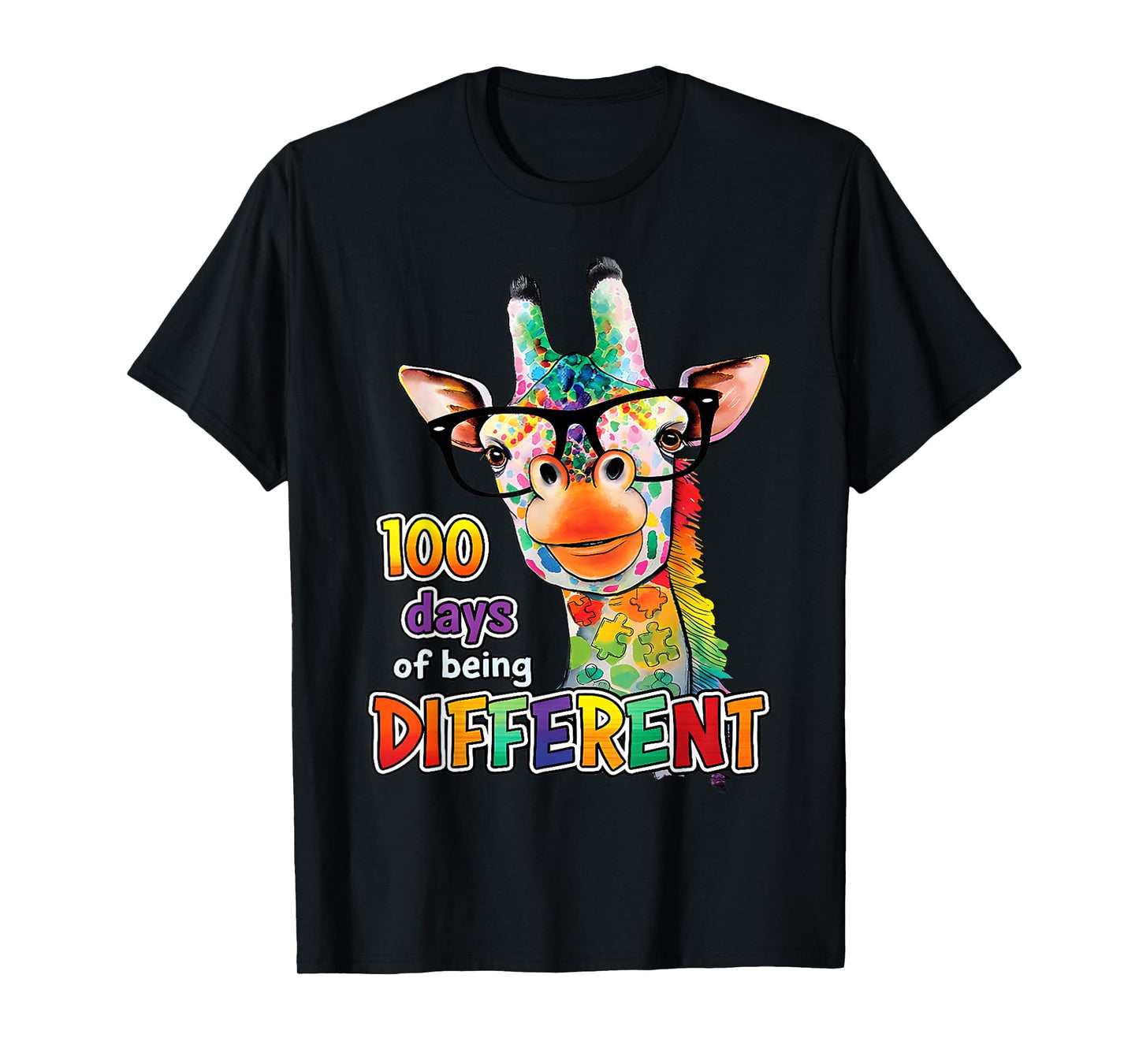 100 Days of Being Different Autism Acceptance Kids Teachers T-Shirt