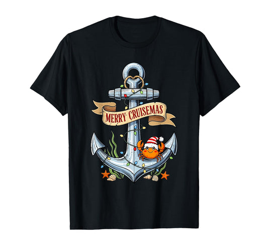Merry Cruisemas 2025 Nautical Cruise Christmas Family Vibes T-Shirt