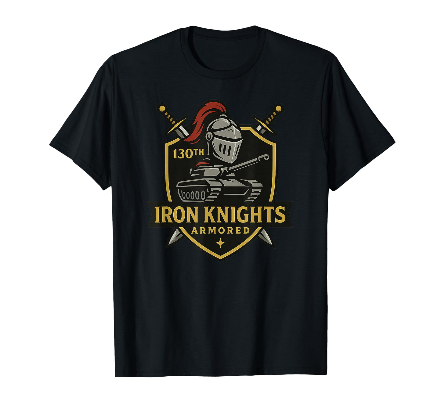 Iron Knights Armored – 130th Tank Battalion Emblem Fictional T-Shirt