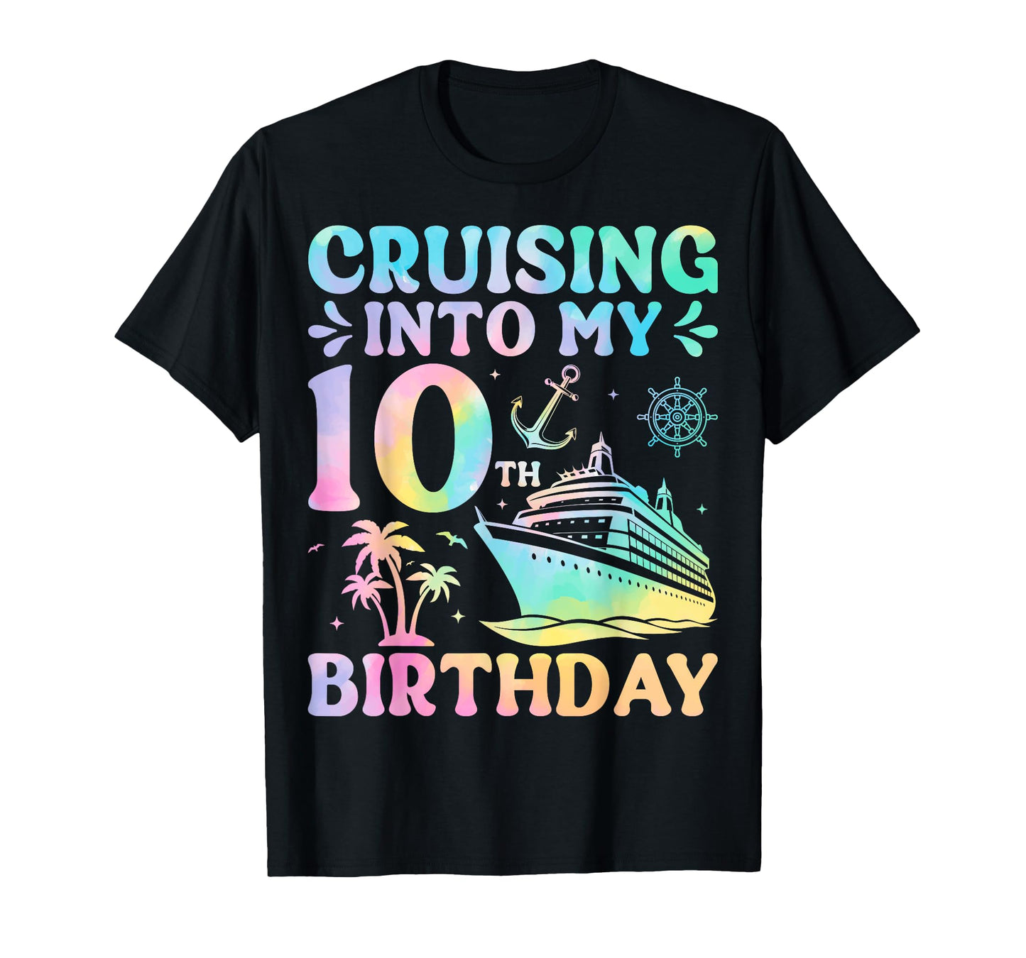 Birthday Cruise Vacation Trip Cruising Into My 10th Birthday T-Shirt