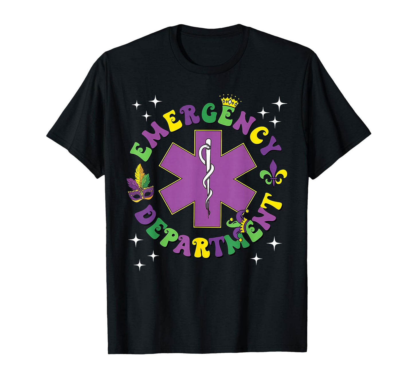 Mardi Gras Emergency Department Nurse New Orleans Nursing T-Shirt