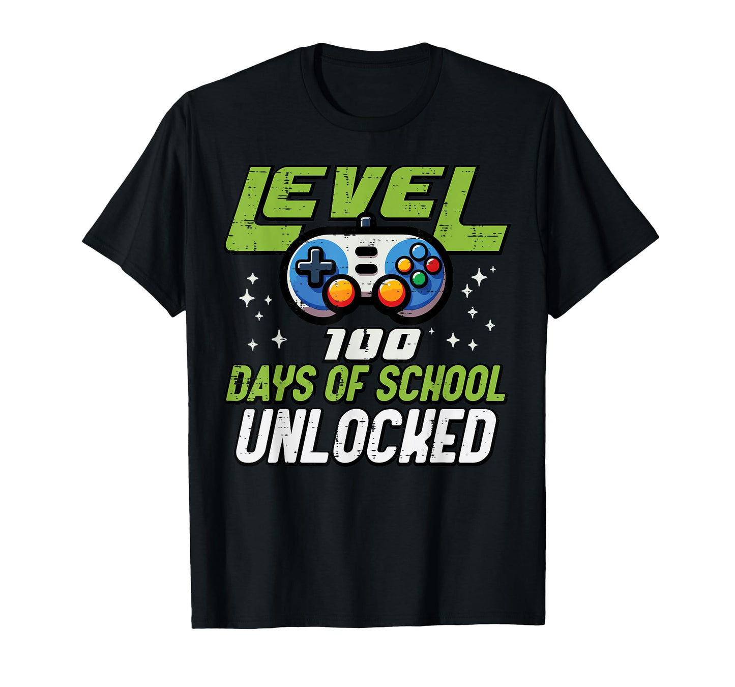 Level 100 Days of School Unlocked Gaming 100th Day Boys Kids T-Shirt